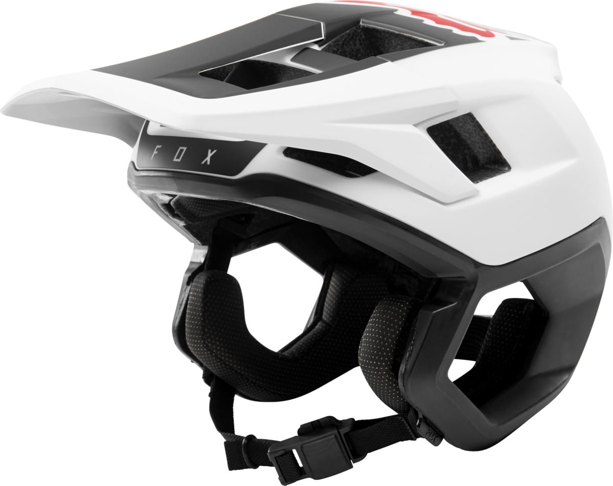 Fox Trail-MTB Helm Dropframe Schwarz//Wei/ß
