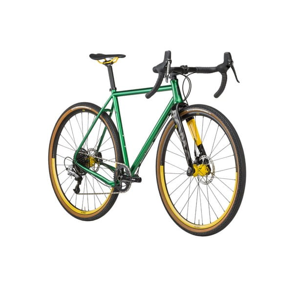 green gravel bike